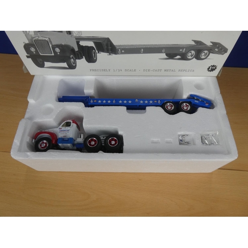 109 - A boxed First Gear 1960 Mack B-Model Lowboy Trailer scale 1:34.