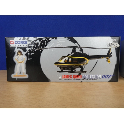 117 - Corgi Classics James Bond Collection 007 Stromberg Helicopter & Naomi figure set 65501.