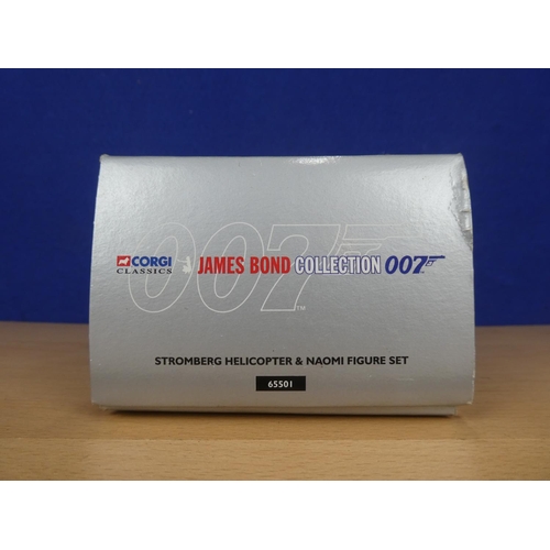 117 - Corgi Classics James Bond Collection 007 Stromberg Helicopter & Naomi figure set 65501.