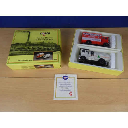 152 - A boxed limited edition Corgi - United Dairies - AEC Cabover and Tanker D67/1 1344/7500.