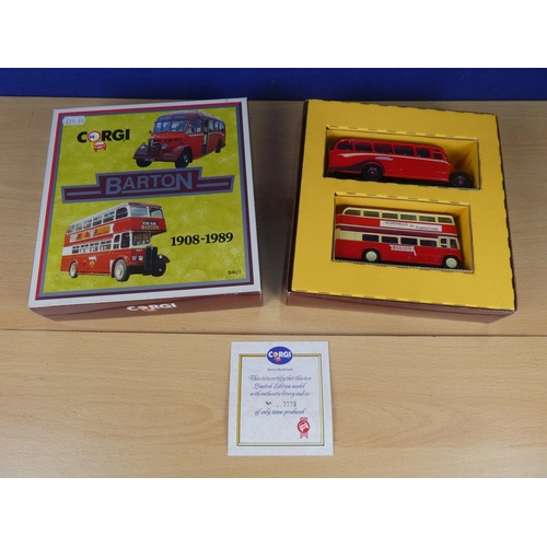 154 - A boxed limited edition Corgi D41/1 'Barton' bus and coach set 7773/12000.