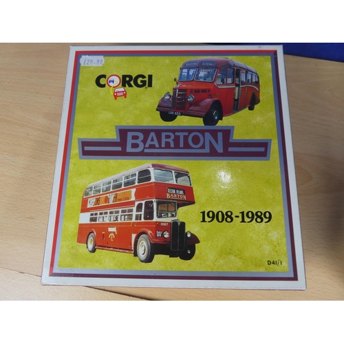 154 - A boxed limited edition Corgi D41/1 'Barton' bus and coach set 7773/12000.