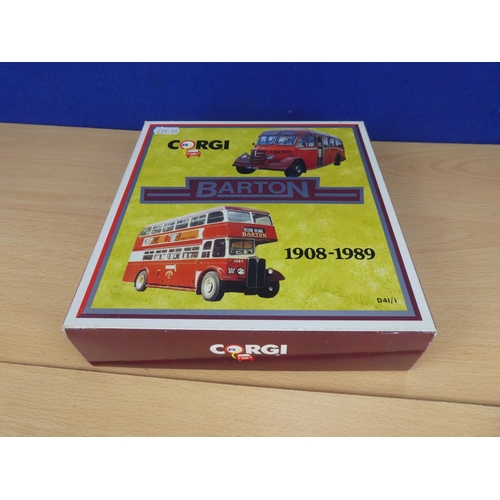 154 - A boxed limited edition Corgi D41/1 'Barton' bus and coach set 7773/12000.