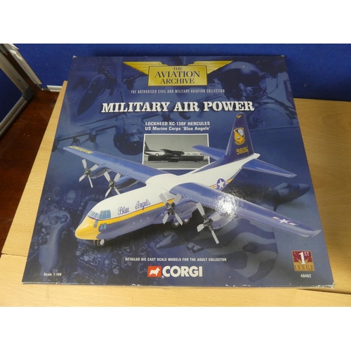 166 - A boxed Corgi 'The Aviation Archive' Military Air Power - Lockheed KC-130F Hercules - US Marine Corp... 