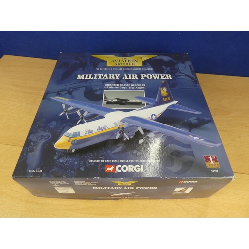 166 - A boxed Corgi 'The Aviation Archive' Military Air Power - Lockheed KC-130F Hercules - US Marine Corp... 