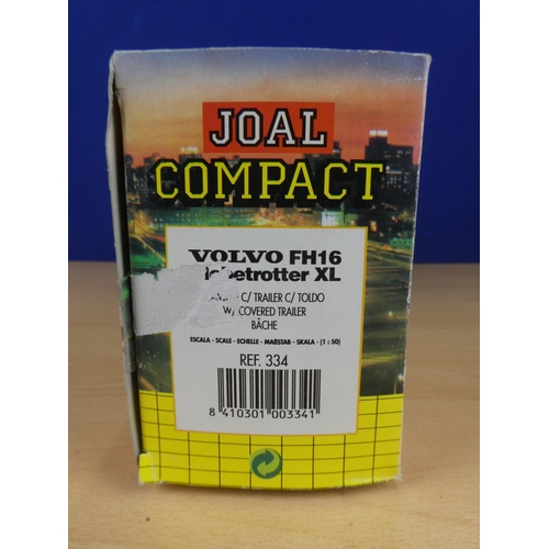 175 - A boxed Joal Compact 334 Volvo FH16 covered trailer scale 1:50.