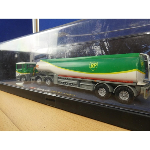 185 - A cased Corgi Modern Trucks 75102 ERF Tanker - BP (case a/f).