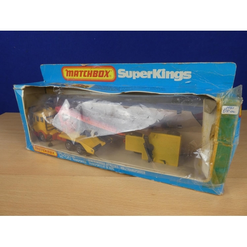 188 - A boxed vintage Matchbox Superkings K43 Log Transporter.