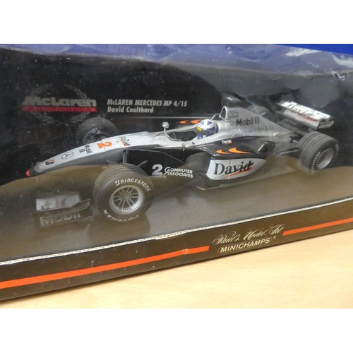 193 - A boxed Minichamps McLaren Mercedes Mp 4/15 driver David Coulthard, scale 1:18.