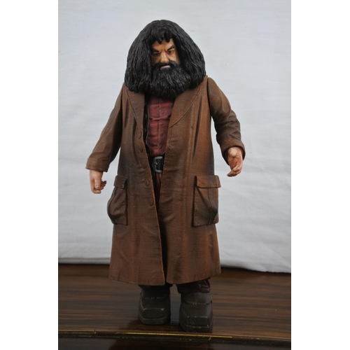 344 - A set of 3 Harry Potter Figurines - Rubeus Hagrid, Spider and 3-headed dog, Fluffy.