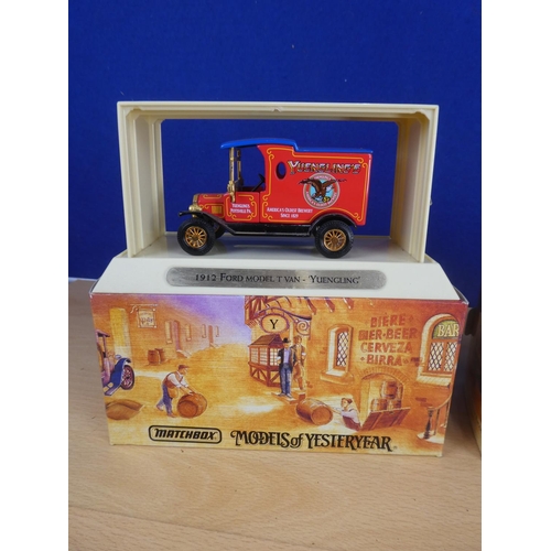 307 - Two boxed Matchbox Models of Yesteryear vehicles '1917 Yorkshire Steam Wagon Lowenbrau' and '1912 Fo... 