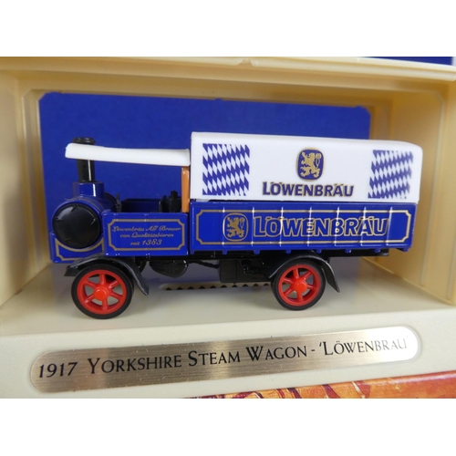 307 - Two boxed Matchbox Models of Yesteryear vehicles '1917 Yorkshire Steam Wagon Lowenbrau' and '1912 Fo... 