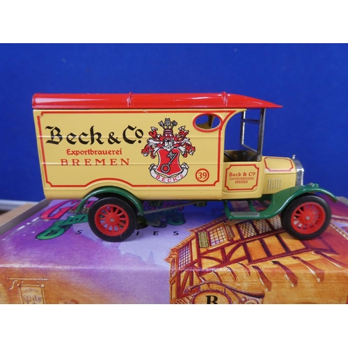 324 - Two boxed Matchbox Models of Yesteryear '1920 Mack AC - Moosehead' and 1926 Model TT Ford Van - Beck... 