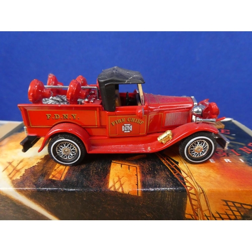 326 - Two boxed Matchbox Models of Yesteryear '1938 Mercedes KS15 Fire Truck' and '1930 Ford Model A Batta... 