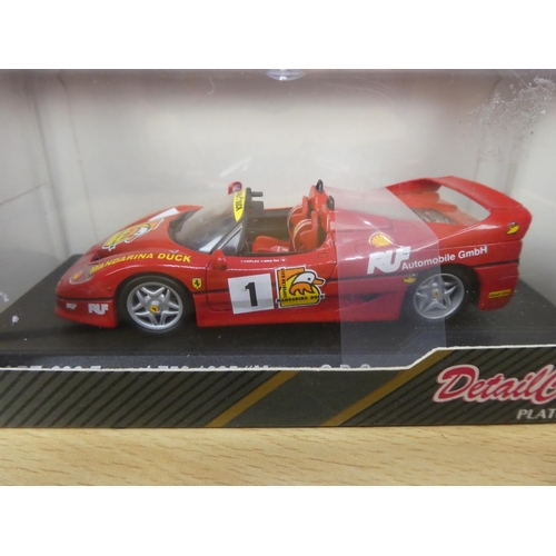 327 - A boxed Detail Cars Platinum - Art 396 - 'Ferrari F50 - 1996 Racing' scale 1/43 and a boxed limited ... 