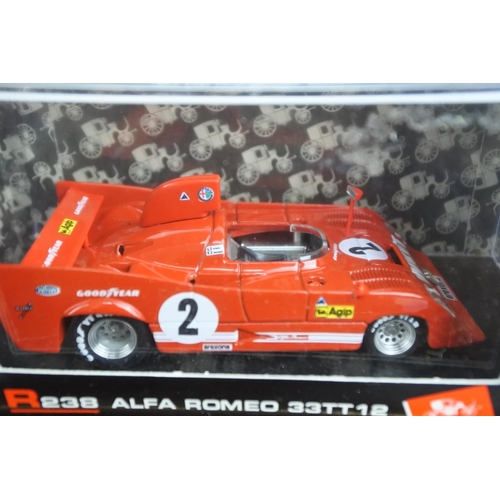 211 - Two boxed Brumm R238 Alfa Romeo 33TT12, scale 1:43.