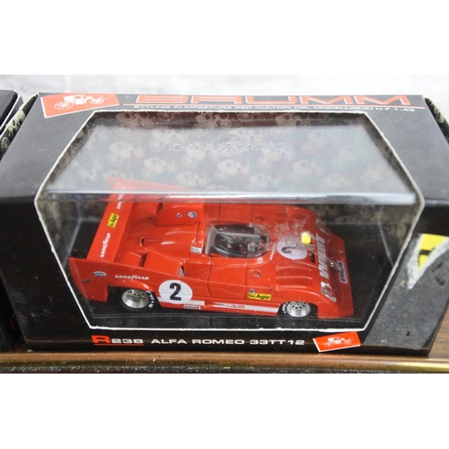 219 - A pair of Brumm 'A238 Alfa Romeo 33TT12 1:43 scale supercars