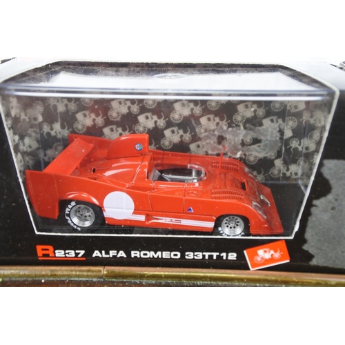 221 - A pair of Brumm 'A238 Alfa Romeo 33TT12 1:43 scale supercars (one un-stickered)