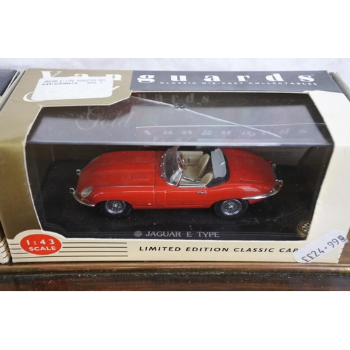 240 - A set of Vanguards Gold Collection limited edition classic cars includes a Lotus Elan & a Jaguar E T... 