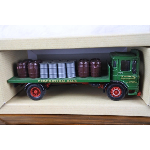 251 - A Corgi Classics 'Federation Brewery' AEC 4 Wheel Flatbed Truck set.