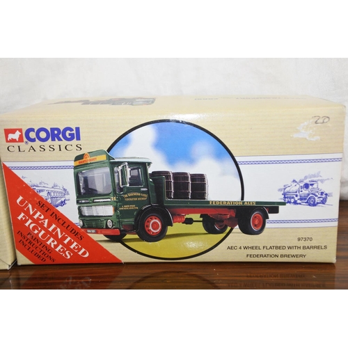 251 - A Corgi Classics 'Federation Brewery' AEC 4 Wheel Flatbed Truck set.