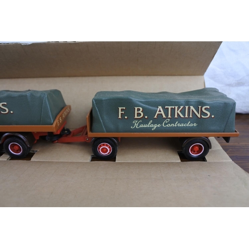 255 - A Corgi Classics 'F.B.Atkins Haulage Contractors' Atkinson 8 wheel Truck & trailer set.