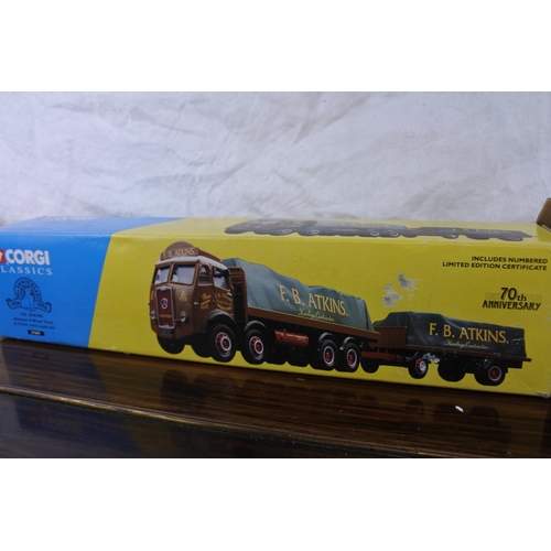 255 - A Corgi Classics 'F.B.Atkins Haulage Contractors' Atkinson 8 wheel Truck & trailer set.