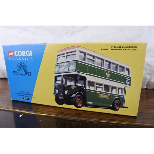 266 - A Corgi Classics 'Green Line London Transport' Daimler CW Utility Bus set.