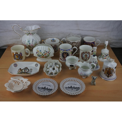 69 - A job lot of ceramics to include Aynsley, Commemorative ware and more.