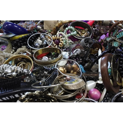 94 - An extremely large lot of costume jewellery.