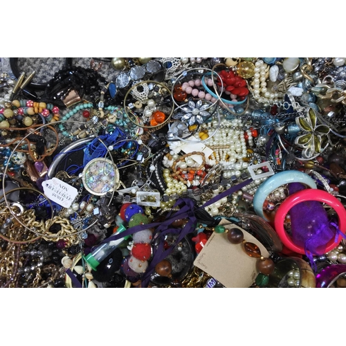 94 - An extremely large lot of costume jewellery.