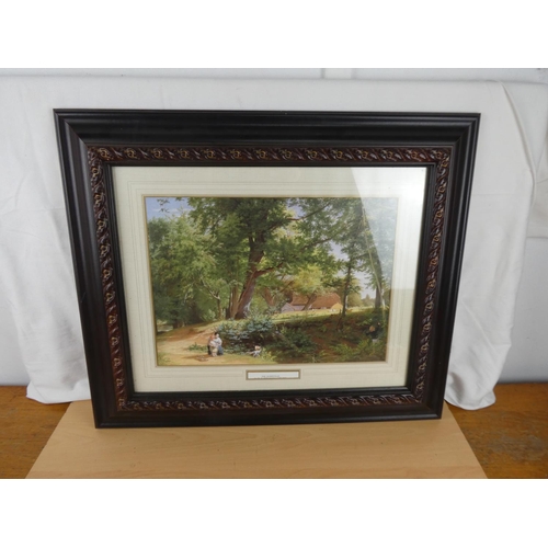 179 - A framed print 'The Homestead'. Approx 38x48cm.