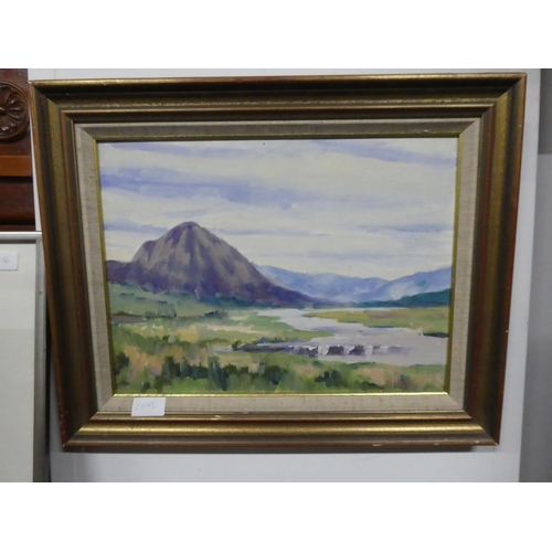 189 - A framed oil painting signed S Hayes. Approx 29x39cm.