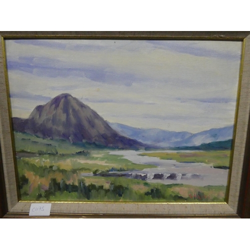 189 - A framed oil painting signed S Hayes. Approx 29x39cm.