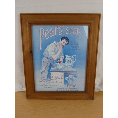 194 - A pine framed Pears Soap print. Approx 29x22cm.