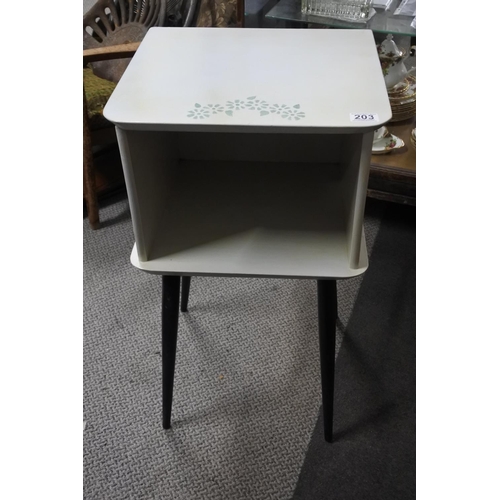 203 - A vintage/ retro bedside table. Approx 74x40x37cm.