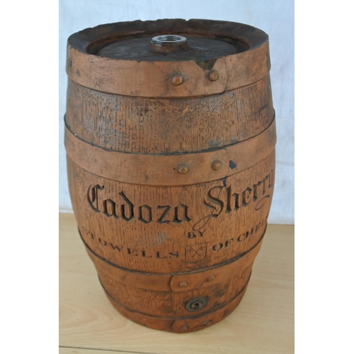 207 - A Cadoza Sherry barrel by Stowells of Chelsea, glass lined. Approx 34cm.