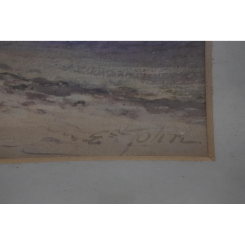 217 - A stunning framed antique watercolour signed by the Artist. Approx 24x49cm.