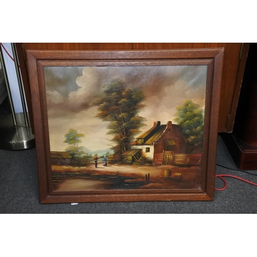 224 - A framed oil painting. Approx 56x64cm.