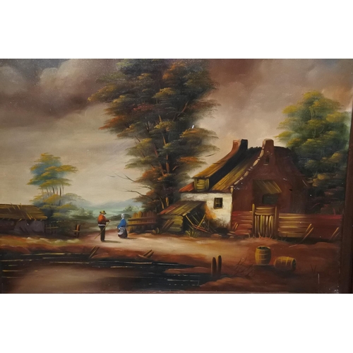 224 - A framed oil painting. Approx 56x64cm.