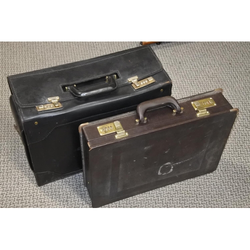 226 - A vintage Doctors briefcase and another.