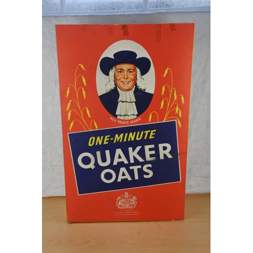 276 - A large vintage cardboard advertising box for Quaker Oats. Approx 52cm.