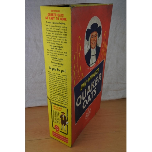 276 - A large vintage cardboard advertising box for Quaker Oats. Approx 52cm.