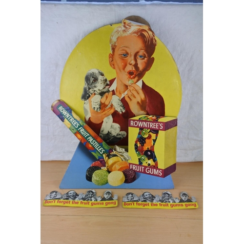 278 - A stunning vintage cardboard shop display for Rowntree's Fruit Pastilles and Gums. Approx 50cm.