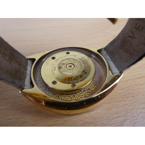 335 - A stunning Versace ladies wrist watch, original receipt and instruction manual in original presentat... 