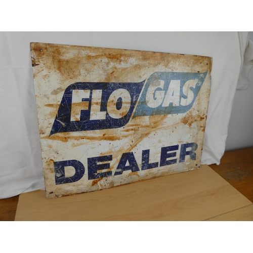 348 - A Flo Gas enamel advertising sign. Approx 45x60cm.