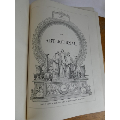 356 - A stunning set of four antique art journals dated 1859.