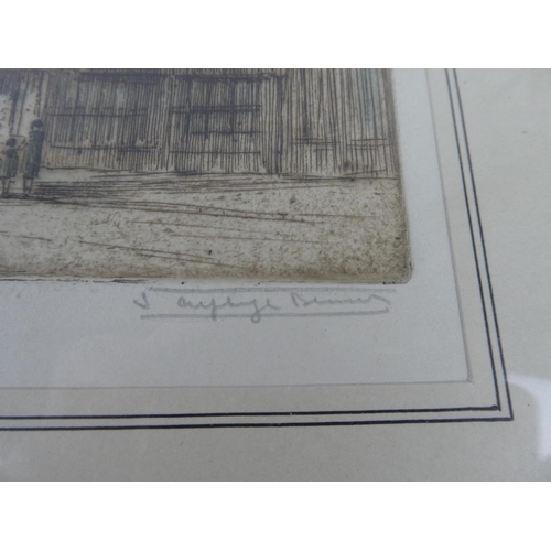 357 - A framed original limited edition etching signed J Alphege Brewer. Approx 47x38cm.