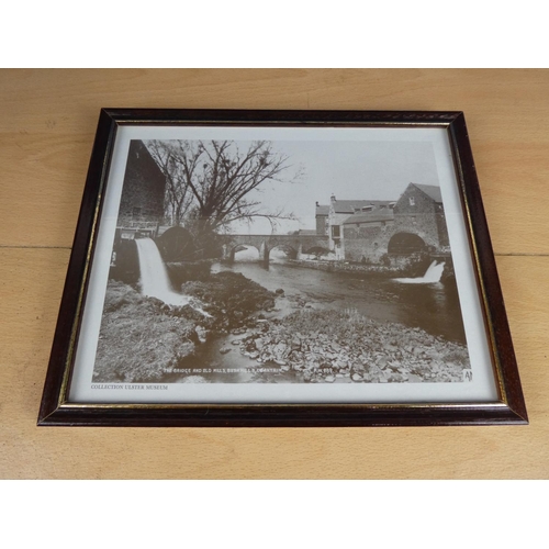 376 - A framed picture of the Old Mill in Bushmills. Approx 19x25cm.