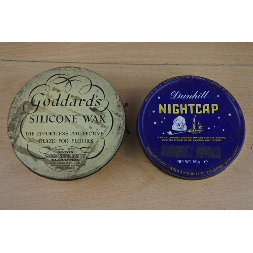 421 - A collection of vintage tins.